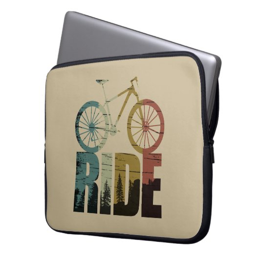 Mountainbiker Laptopschutzhülle (Vorderseite Links)