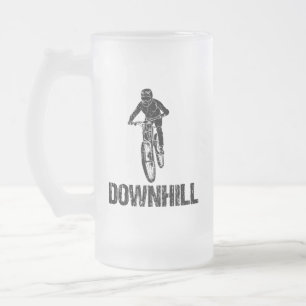 Mountainbiker Mattglas Bierglas