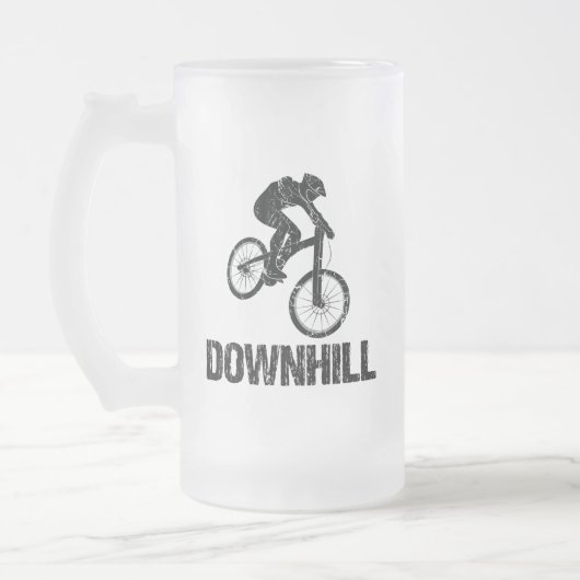 Mountainbiker Mattglas Bierglas (Links)