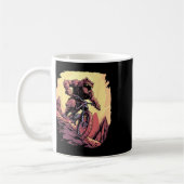 Mountainbiker Monster Tolles Horror-Biken Illus Kaffeetasse (Links)