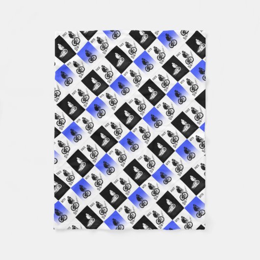 Mountainbiker MTB BMX CYCLIST Stickers Fleecedecke (Vorderseite)