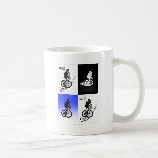 Mountainbiker MTB BMX CYCLIST Stickers Kaffeetasse (Rechts)