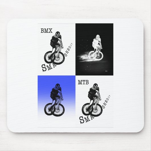 Mountainbiker MTB BMX CYCLIST Stickers Mousepad (Vorne)