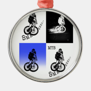 Mountainbiker MTB BMX CYCLIST Stickers Ornament Aus Metall