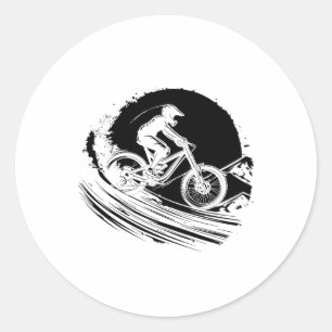 Mountainbiker Outdoor-Sport Runder Aufkleber