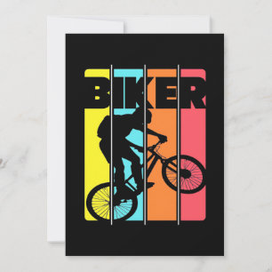 Mountainbiker Retro Vintag Einladung