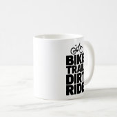 Mountainbiker Silhouette Adventure Design Kaffeetasse (VorderseiteRechts)