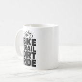 Mountainbiker Silhouette Adventure Design Kaffeetasse (Vorderseite Links)