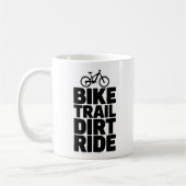 Mountainbiker Silhouette Adventure Design Kaffeetasse (Links)
