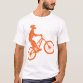 Mountainbiker-Silhouette T-Shirt (Vorderseite)