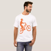 Mountainbiker-Silhouette T-Shirt (Vorne ganz)