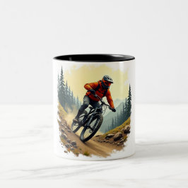 Mountainbiker-Tasse Zweifarbige Tasse