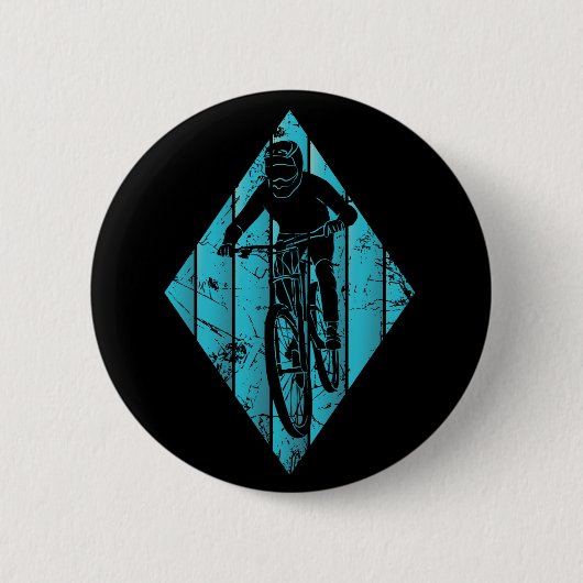 Mountainbiker Vintag Button (Vorderseite)