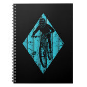 Mountainbiker Vintag Notizblock (Vorderseite)