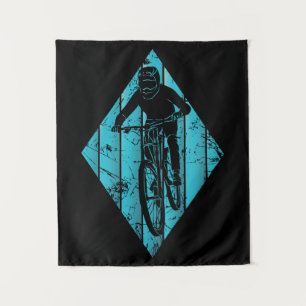 Mountainbiker Vintag Wandteppich