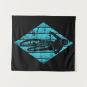 Mountainbiker Vintag Wandteppich (Vorderseite (Horizontal))