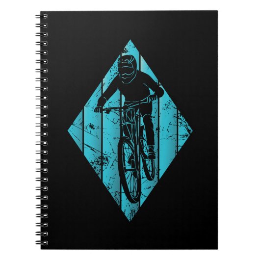 Mountainbiker Vintage Notizblock (Vorderseite)