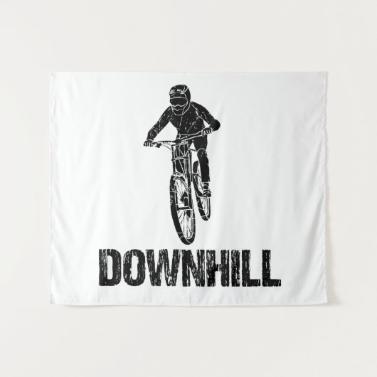Mountainbiker Wandteppich (Vorderseite (Horizontal))