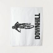 Mountainbiker Wandteppich (Vorderseite)