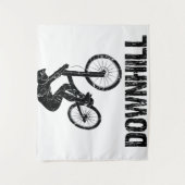 Mountainbiker Wandteppich (Vorderseite)