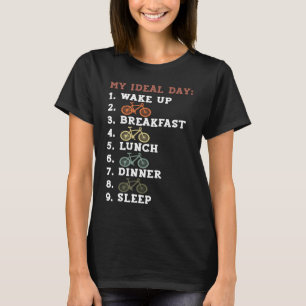Mountainbiking Ideal Day Plan Retro Radfahrer' T-Shirt