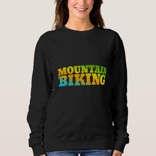 Mountainbiking in Naturfarben Sweatshirt (Vorderseite)