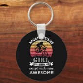 Mountainbiking-Mädchen Lustiges MTB-Geschenk Schlüsselanhänger (Vorderseite)