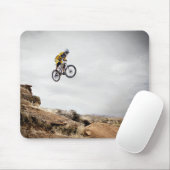 Mountainbiking, Natur, Sport Mousepad (Mit Mouse)