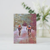 MOUNTAINBIKING POSTKARTE (Stehend Vorderseite)
