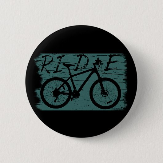 Mountainbiking Vintag Button (Vorderseite)