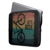 Mountainbiking Vintag Laptopschutzhülle (Vorderseite Links)