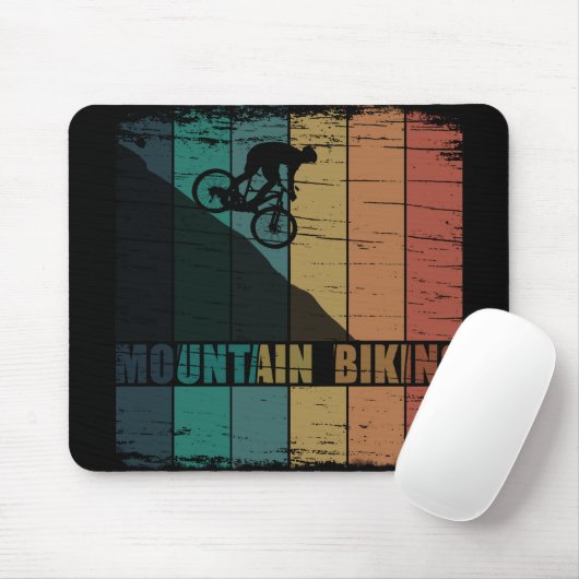 Mountainbiking Vintag Mousepad (Mit Mouse)