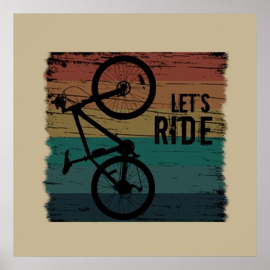 Mountainbiking Vintag Poster (Vorne)