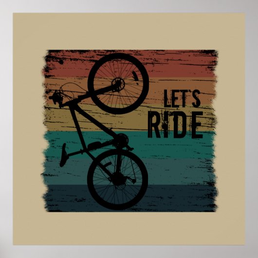 Mountainbiking Vintag Poster (Vorne)