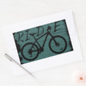 Mountainbiking Vintag Rechteckiger Aufkleber (Umschlag)