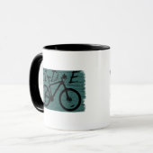 Mountainbiking Vintag Tasse (Vorderseite Links)