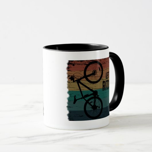 Mountainbiking Vintag Tasse (VorderseiteRechts)