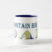 MountainBikingDad Zweifarbige Tasse (Mittel)