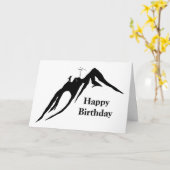 Mountaineer Ham Radio Silhouette Geburtstagskarte Karte (Gelbe Blume)