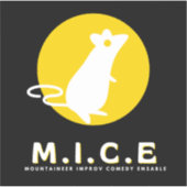 Mountaineer Improv Comedy Ensemble Vinyl Sticker (Vorderseite)