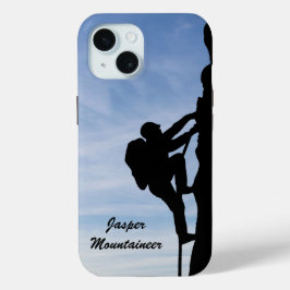 Mountaineering with Climber Silhouette personalize Case-Mate iPhone Hülle