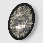 Mountainer Digital Camouflage Personalisiert Große Wanduhr (Winkel)