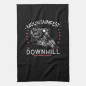 Mountainfest Downhill Motorradrennen Grafischer Mo Geschirrtuch (Vertikal)