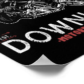 Mountainfest Downhill Motorradrennen Grafischer Mo Poster (Ecke)