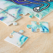 MountainFire Coyote Leaping über Vulkandesign 2 Puzzle (Seite)