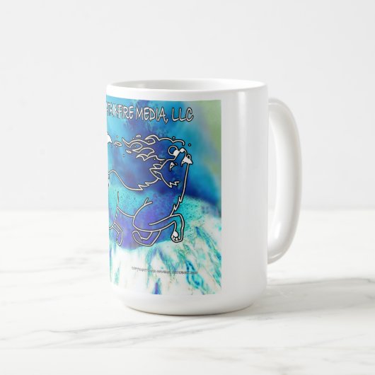 MountainFire Media Blue Vulkan auf einem Kaffeetasse (VorderseiteRechts)