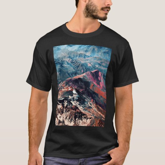 Mountains 2 Baseball Sleeve T-Shirt (Vorderseite)