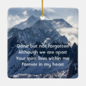 Mountains Alpine Memorial Keepsake Keramikornament (Rückseite)