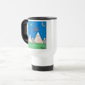Mountains and Fireworks Travel Mug Reisebecher (Vorderseite Links)