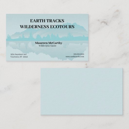 Mountains and Lake Ecotourism Fishing Guide Resort Visitenkarte (Vorne/Hinten)